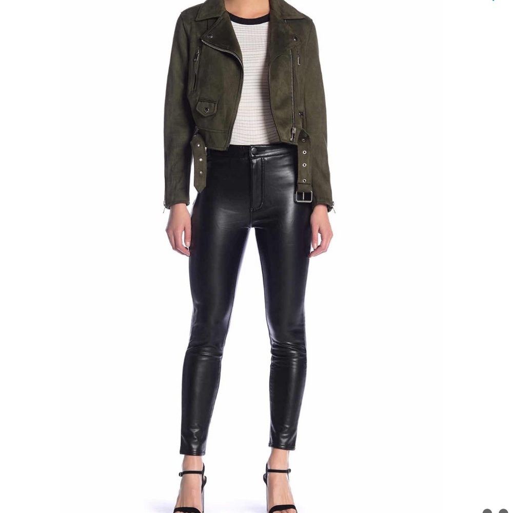 Ashley Mason High Rise Faux Leather Pants
